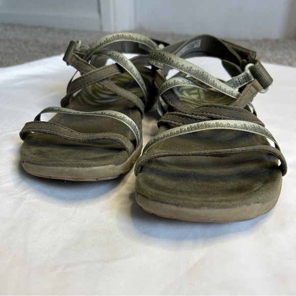 Merrell Womens Size 7 Terran 3 Cush Lattice Olive Open Toe Strappy Sandals Shoes - Picture 3 of 8